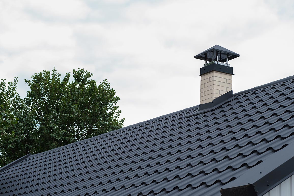 metal shingles covering a roof