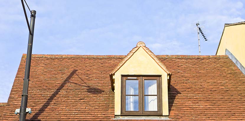 roof and bay window